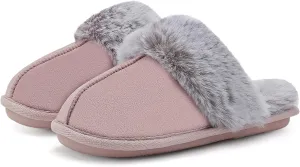 Slippers for Women Indoor,Fluffy Non-Slip Slippers for Men Indoor,Warm Cozy Comfy Ladies Bedroom House slippers for Women