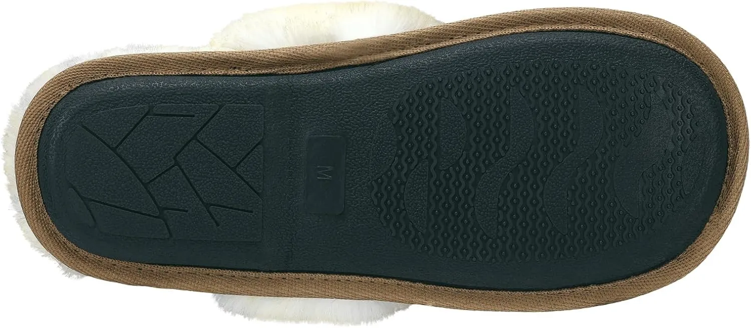 Slippers for Women Indoor,Fluffy Non-Slip Slippers for Men Indoor,Warm Cozy Comfy Ladies Bedroom House slippers for Women