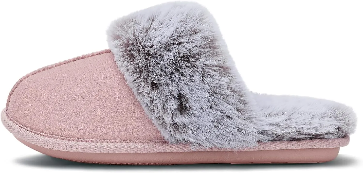 Slippers for Women Indoor,Fluffy Non-Slip Slippers for Men Indoor,Warm Cozy Comfy Ladies Bedroom House slippers for Women