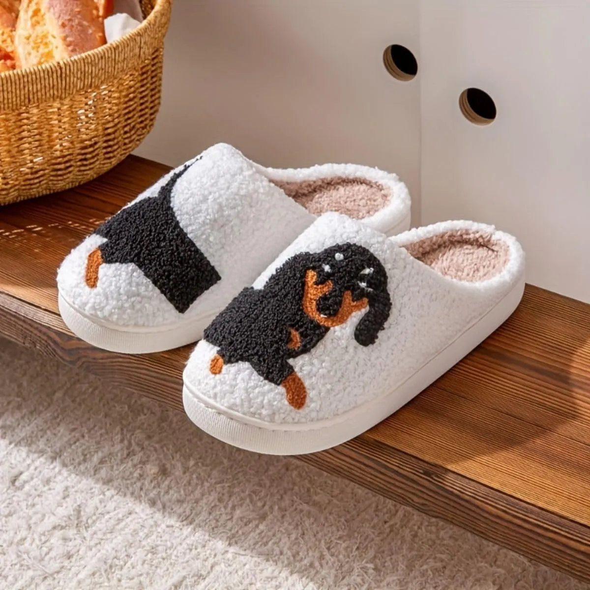 Slippers Winter Womens Mens Fluffy Plush Slippers Cute Cartoon House Slippers Cuddly Warm Shoes Indoor Outdoor Girls Women Slippers Fuzzy Memory Foam Retro Indoor Outdoor Home Couple Shoes