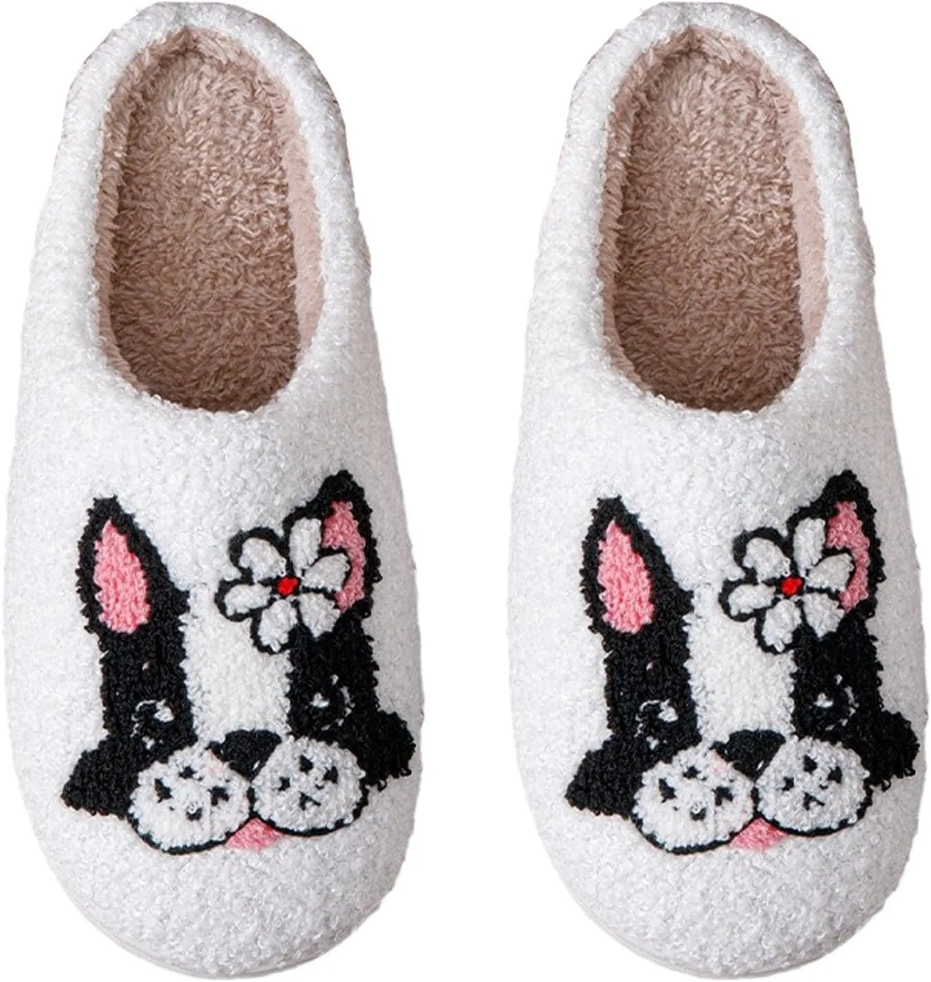 Slippers Winter Womens Mens Fluffy Plush Slippers Cute Cartoon House Slippers Cuddly Warm Shoes Indoor Outdoor Girls Women Slippers Fuzzy Memory Foam Retro Indoor Outdoor Home Couple Shoes