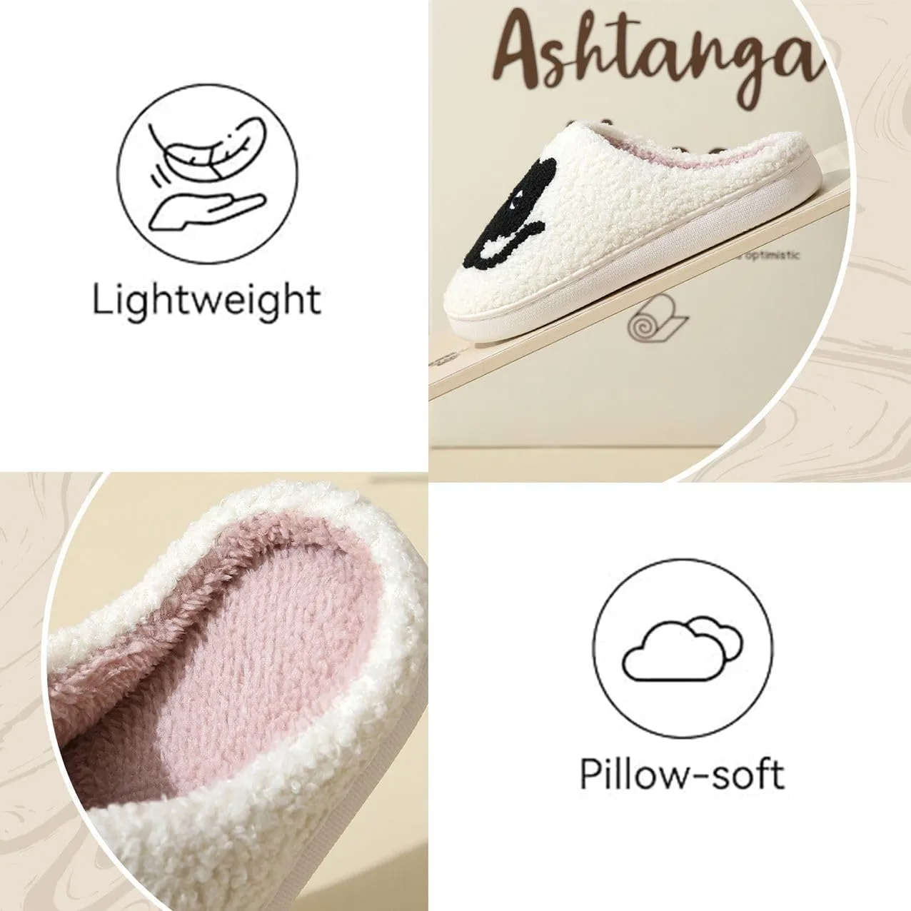 Slippers Winter Womens Mens Fluffy Plush Slippers Cute Cartoon House Slippers Cuddly Warm Shoes Indoor Outdoor Girls Women Slippers Fuzzy Memory Foam Retro Indoor Outdoor Home Couple Shoes
