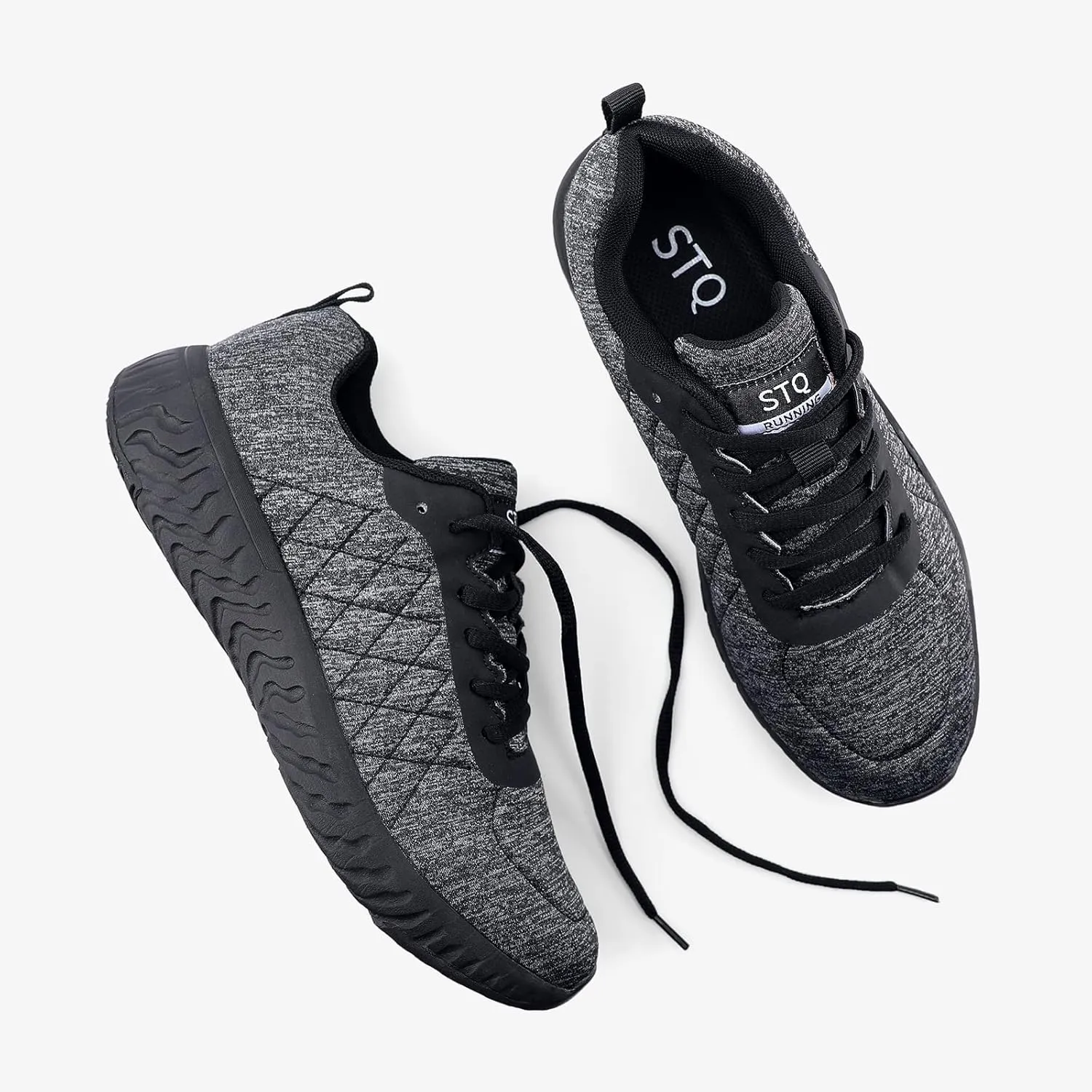 STQ Walking Shoes for Women Lace Up Lightweight Tennis Shoes