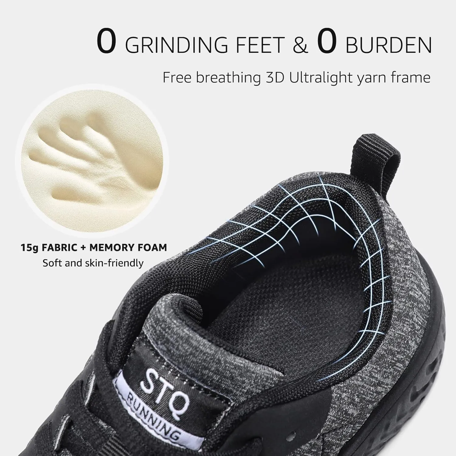 STQ Walking Shoes for Women Lace Up Lightweight Tennis Shoes