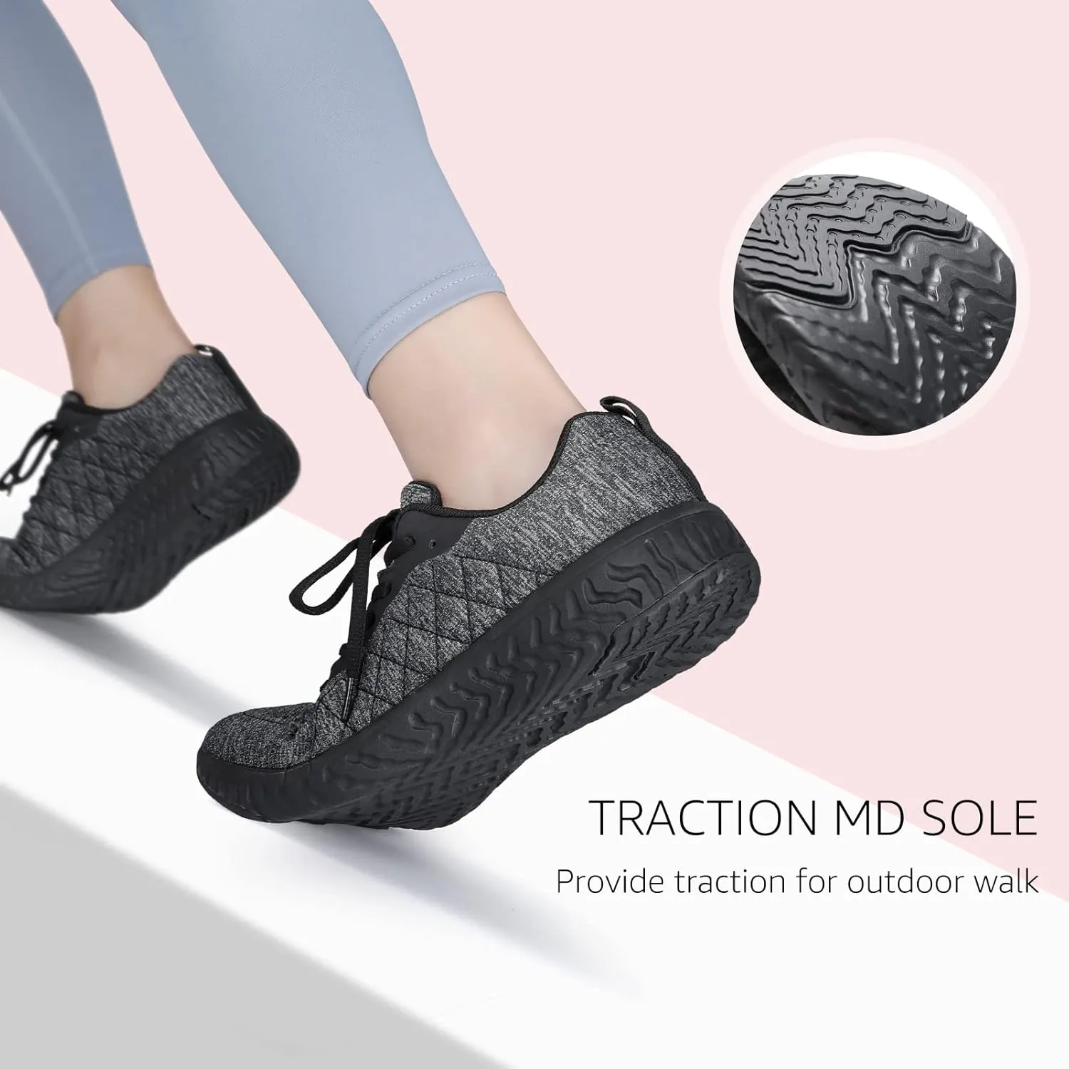 STQ Walking Shoes for Women Lace Up Lightweight Tennis Shoes