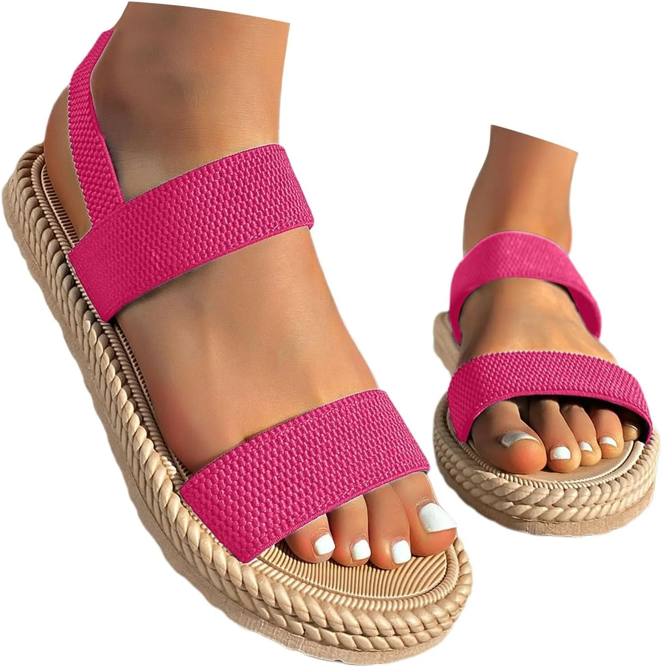 Teen Girls Neutral Sandals Cute Summer Shoes For Women 2025 With Arch Support Beach Vacation Gladiator Wedge Sandals