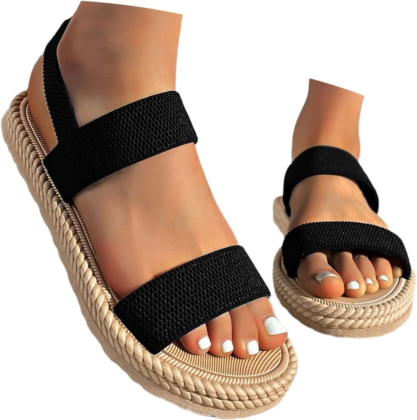 Teen Girls Neutral Sandals Cute Summer Shoes For Women 2025 With Arch Support Beach Vacation Gladiator Wedge Sandals