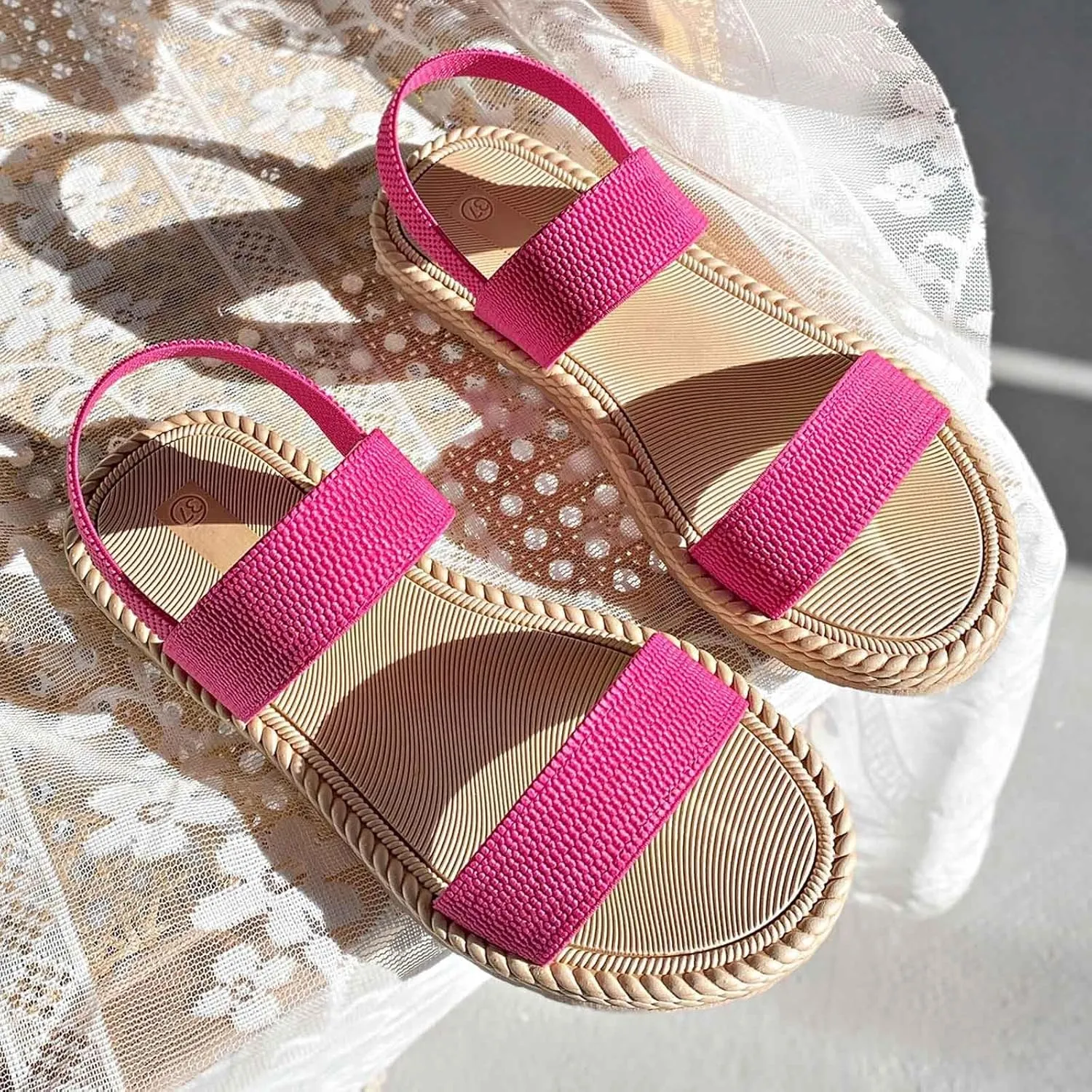 Teen Girls Neutral Sandals Cute Summer Shoes For Women 2025 With Arch Support Beach Vacation Gladiator Wedge Sandals