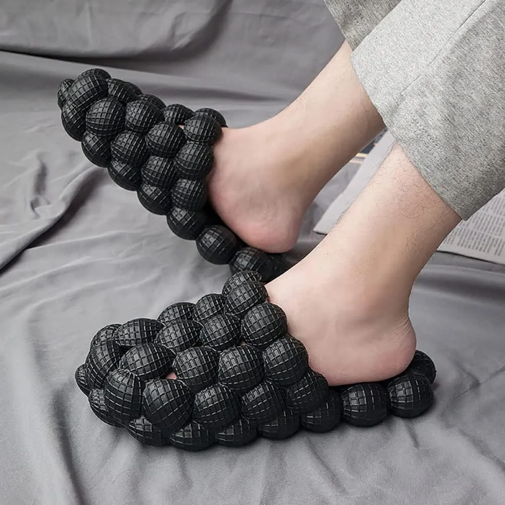 Unisex Lychee Sandals Lychee Slippers Home Shower Beach Slides Stress Relief Massage Slippers for Indoor & Outdoor
