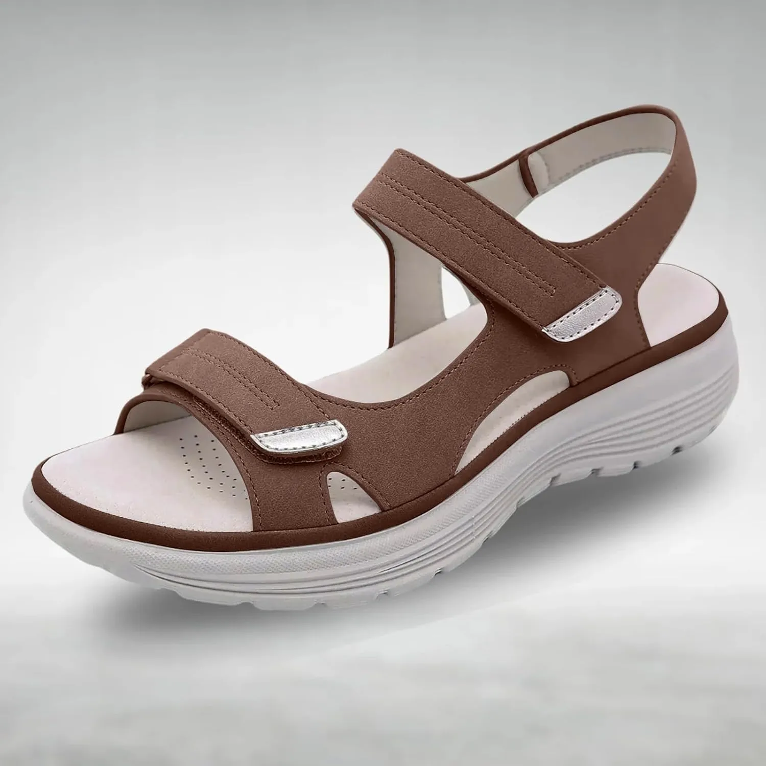 Walking Sandals Women Comfort Orthopedic Hiking Sandals Arch Support Sport Outdoor Thick Cushion Adjustable Strap Sandals