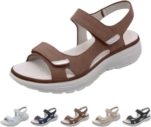 Walking Sandals Women Comfort Orthopedic Hiking Sandals Arch Support Sport Outdoor Thick Cushion Adjustable Strap Sandals