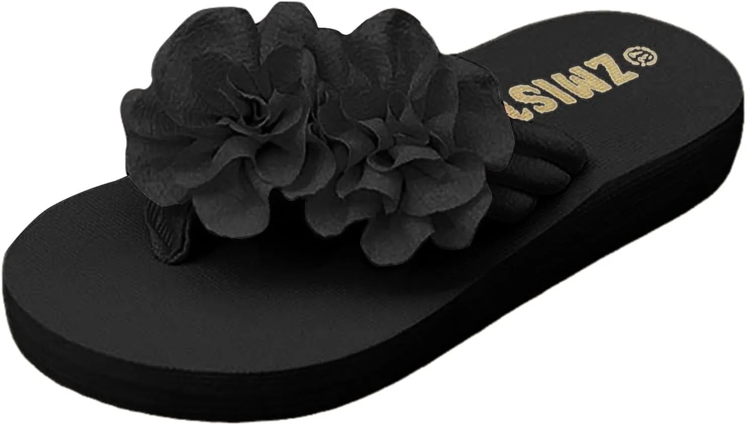 Wedge Sandals for Women 2025Mesh Flower Flats Flip-Flops Foam Sole Slippers Sandals Womens For Summer Beach Vocation