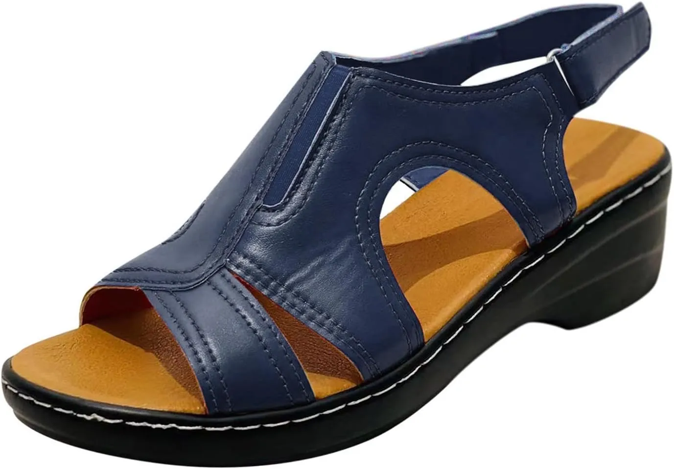 Wedge Sandals for Women Orthopedic Footbed with Arch Support and Adjustable Straps for All Day Walking Comfortable Orthopedic Sandal Beach Dressy Flip Flops for Wide Toe 2025 Spring