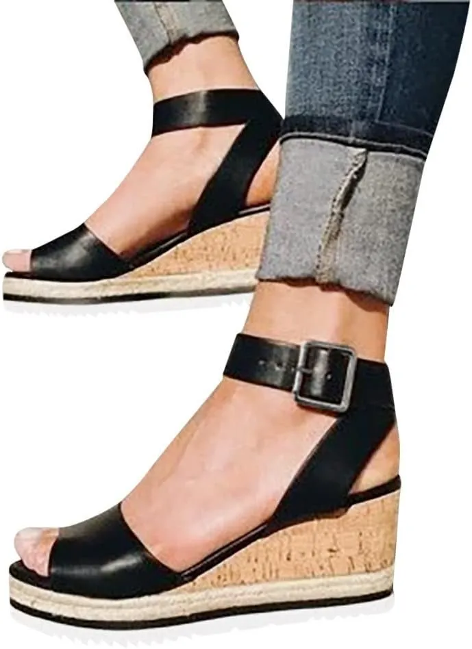 Wedge Sandals for Women Slip On Hollow Cutout Boho Gladiator Strappy High Heel Platform Sandals with Zipper Back and Open Toe Orthopedic Sandal Beach Dressy Flip Flops for Wide Toe 2025 Spring