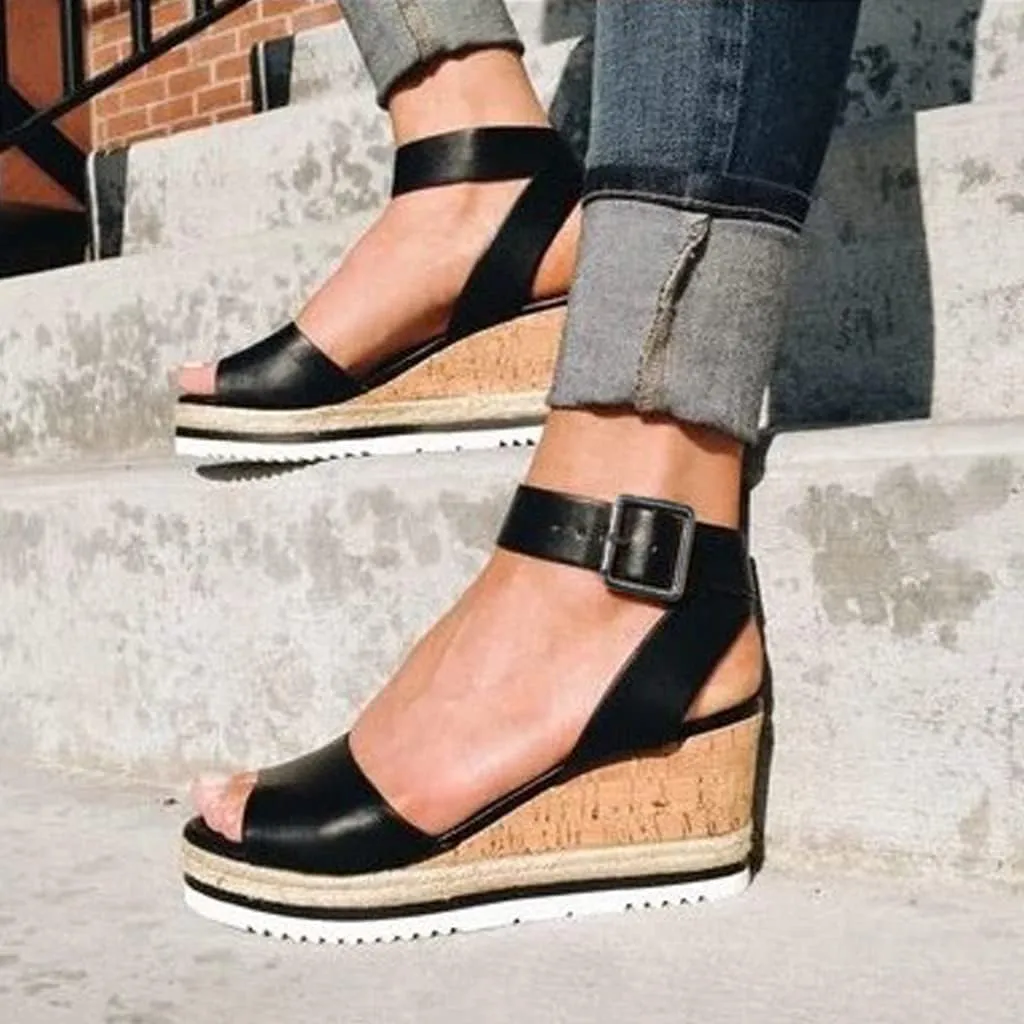 Wedge Sandals for Women Slip On Hollow Cutout Boho Gladiator Strappy High Heel Platform Sandals with Zipper Back and Open Toe Orthopedic Sandal Beach Dressy Flip Flops for Wide Toe 2025 Spring