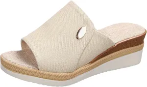 Wedge Sandals for Women Wedge Ankle Strap Open Toe Sandals Summer Outdoor Camping Walking Beach Sandals
