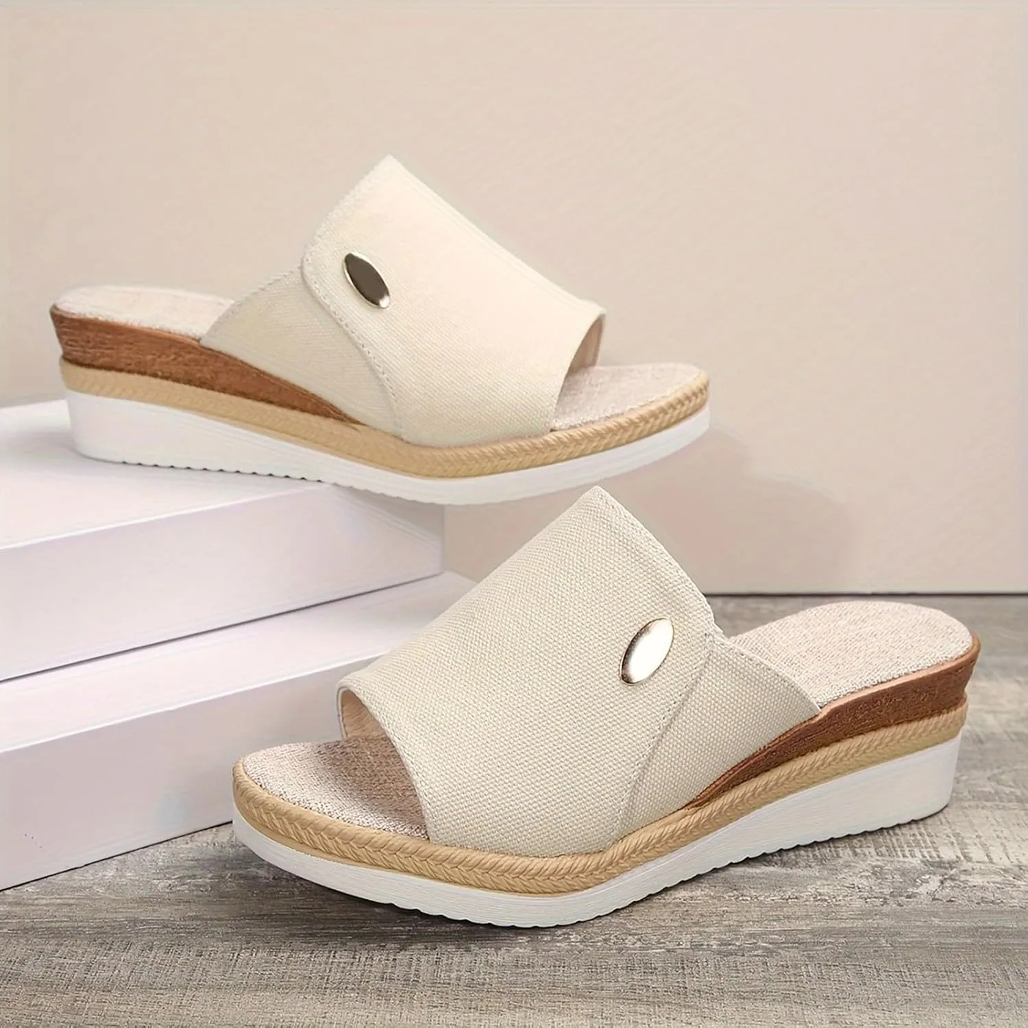 Wedge Sandals for Women Wedge Ankle Strap Open Toe Sandals Summer Outdoor Camping Walking Beach Sandals