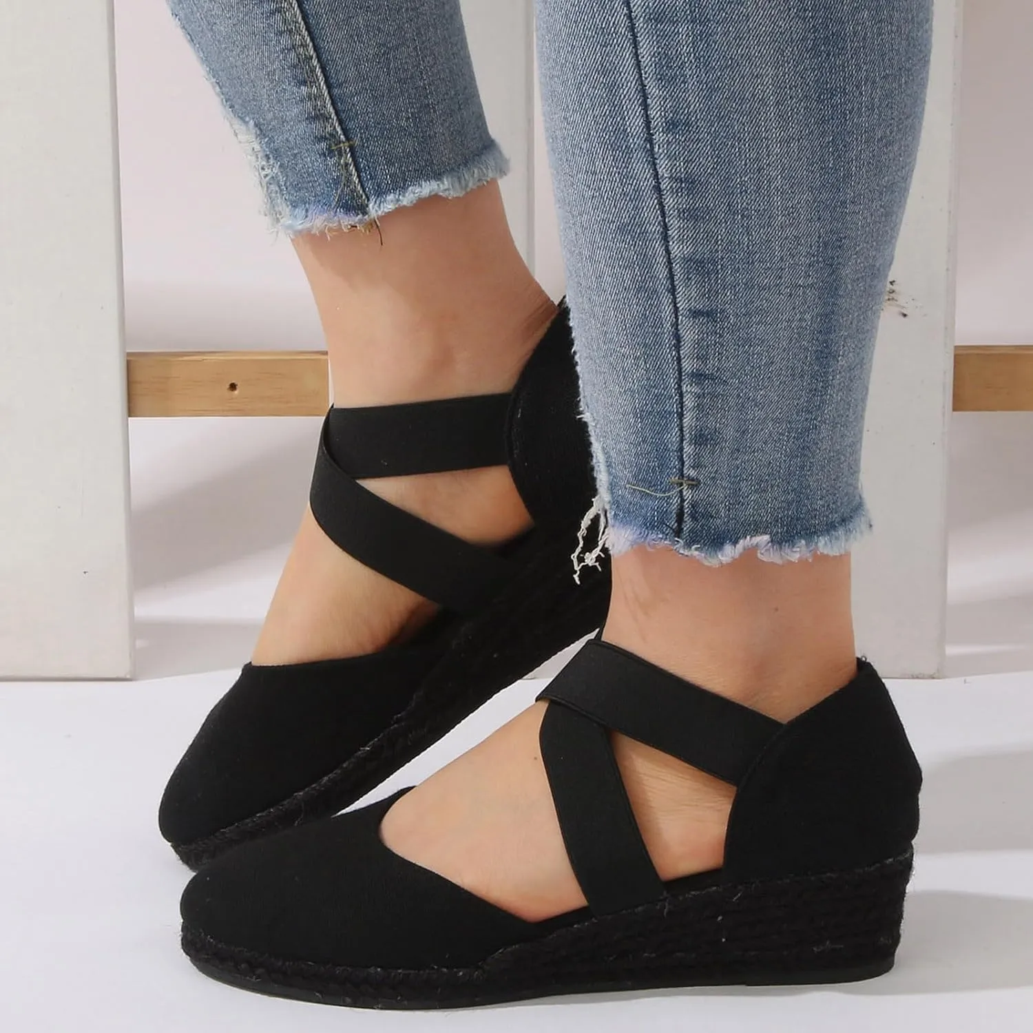 Wedges for Women Comfortable Summer Platform Casual Dress Women Sandal Wedge Espadrilles Brown Beach Sandals