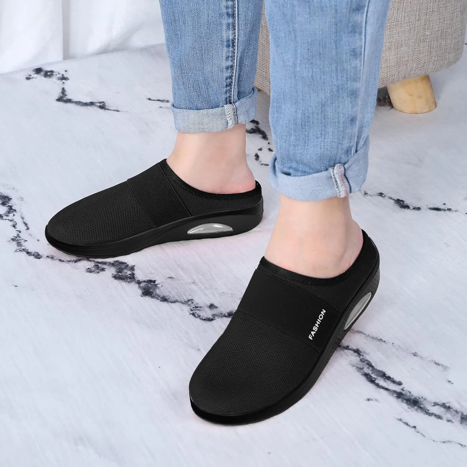 White Sneakers for Women Platform Wide Walking Shoes Women Arch Support Wide Black Slip On Shoes Women Casual Comfortable Women Sneakers Black Size 9 Women's Shoes for Everyday Use