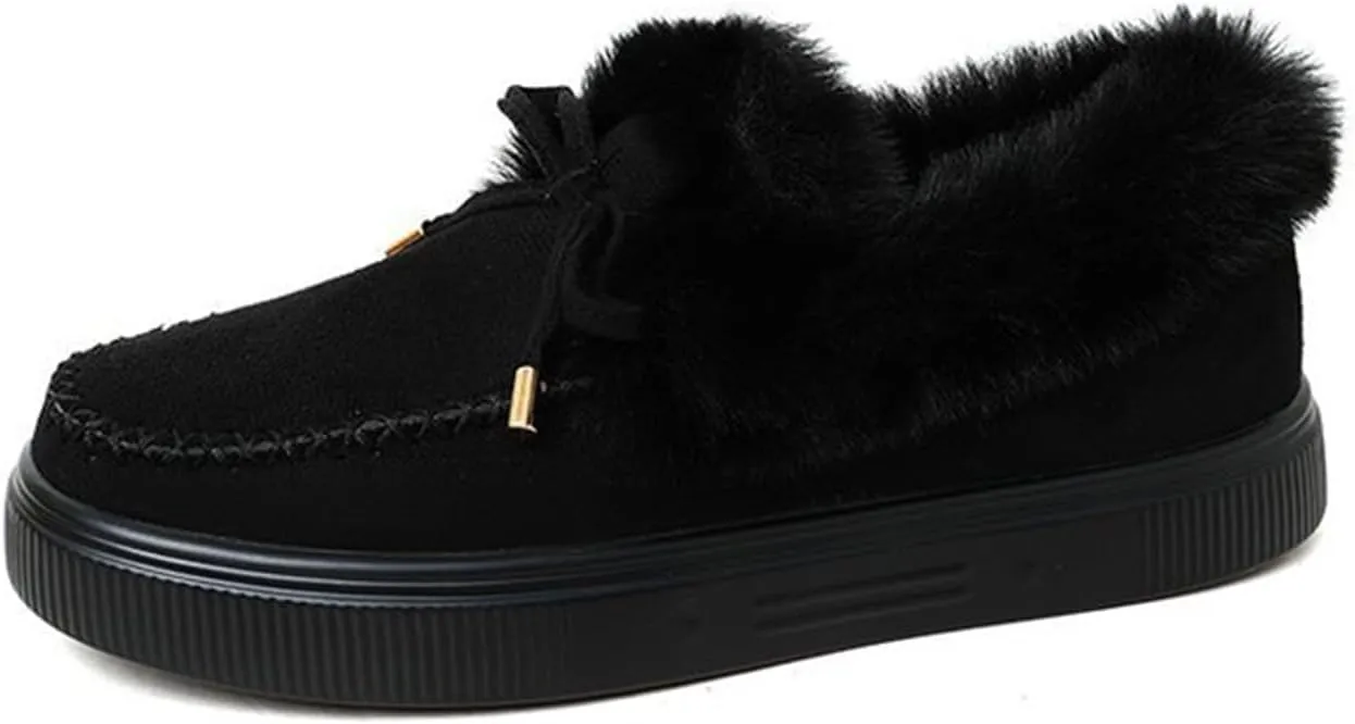 Winter Boots For Women 2024 Snow Boots Classic Faux Fur Lined Slip On Ankle Boots Fashion Casual Warm Loafers Shoes