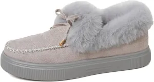 Winter Boots For Women 2024 Snow Boots Warm Ankle Booties Slip On Outdoor Fur Lined Comfortable Fashion Loafers Shoes