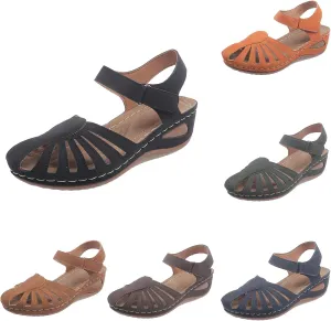 Women Comfortable Flat Sandals Dressy Closed Toe Orthopedic Sandal Summer Outdoor Beach Shoes