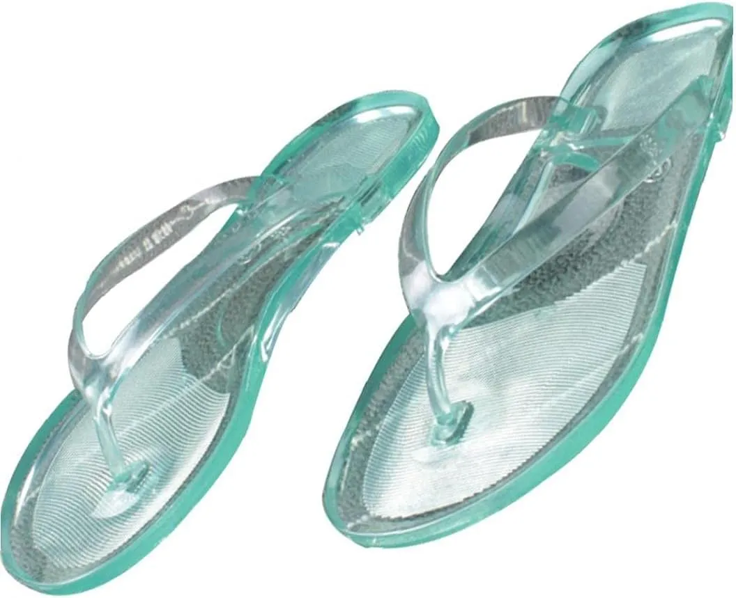 Women Flip Flops Summer Beach Jelly Anti-Slip Flat Slippers Pool Bath Slippers Transparent