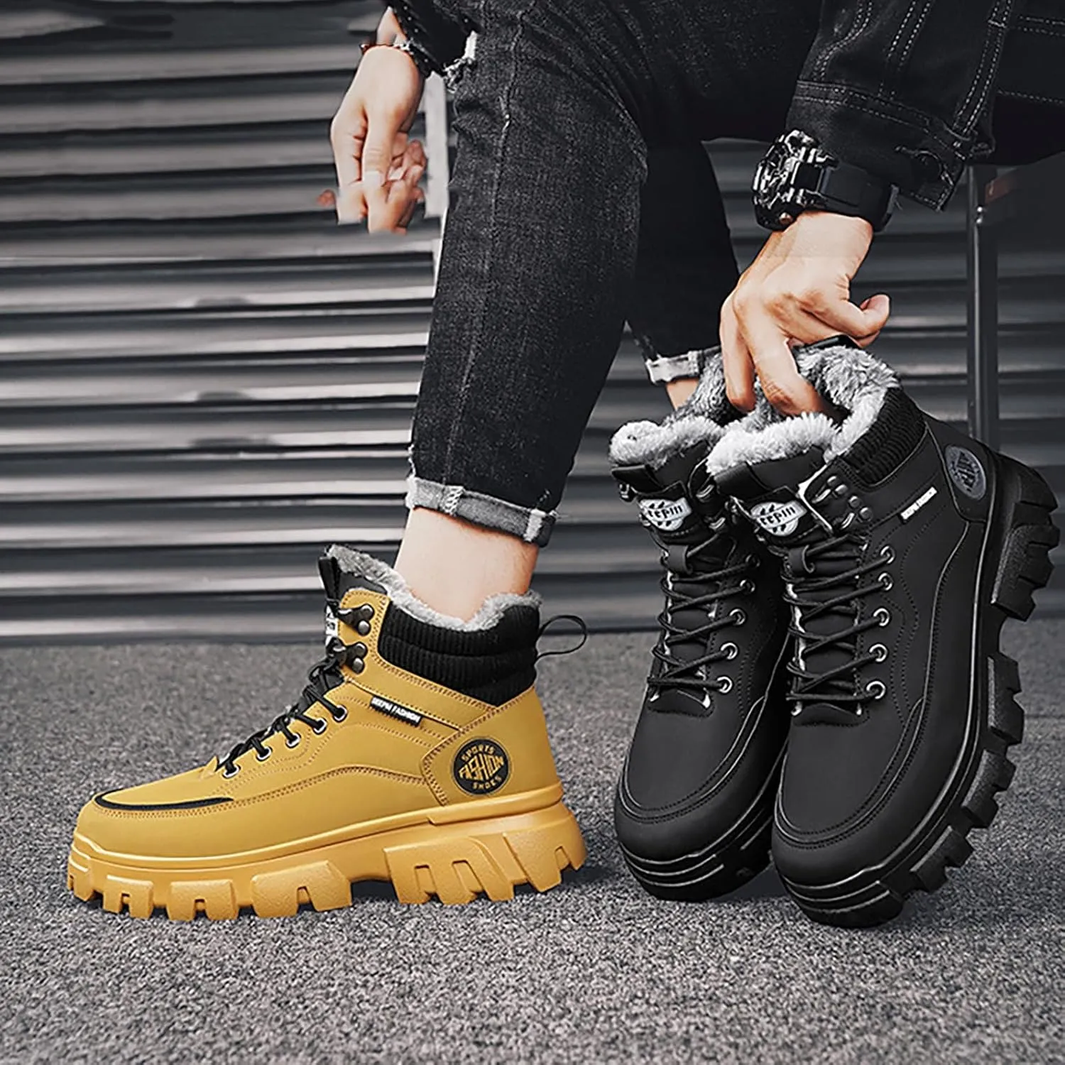 Women Winter Boots with Zipper Mens Hiking Sneakers Ankle Booties Waterproof Shoe Barefoot Shoes Grounded Footwear Steel Toe Shoes for Men Men Snow Booties