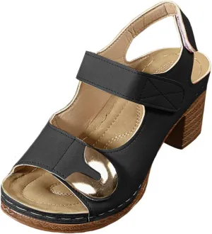 Womens Block Heel Sandals Short Heel Fashion Ankle Straps Buckle Open Toe Sandals Slingback Walking Sandal Summer Comfortable Shoes Slipper