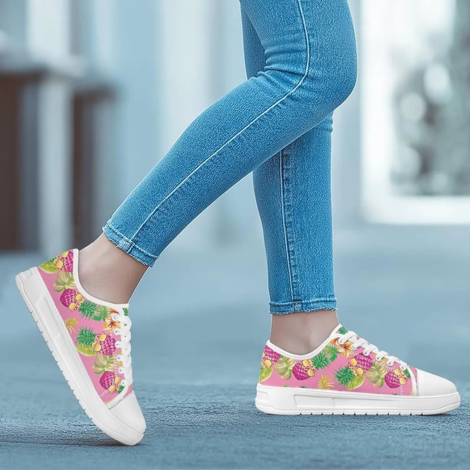 Women's Canvas Walking Shoes Comfortable Breathable Canvas Sneaker Elastic Versatile Everyday Shoe Size 6-13.5 White Sole