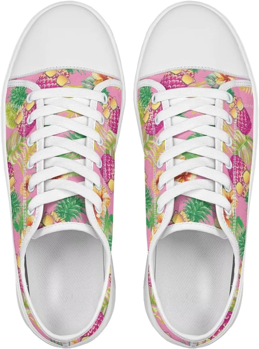 Women's Canvas Walking Shoes Comfortable Breathable Canvas Sneaker Elastic Versatile Everyday Shoe Size 6-13.5 White Sole