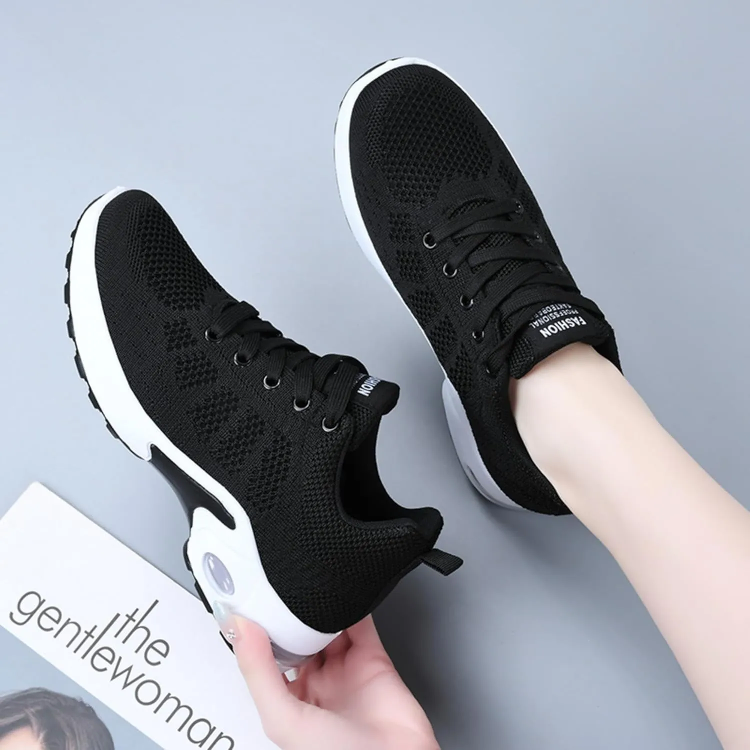 Women's Cushion Sneakers - Breathable, Non-Slip Walking Shoes with Shock-Absorbing Comfort, Lightweight for Running, Walking, and Everyday Use
