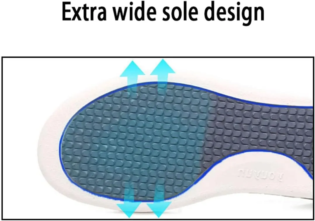 Womens Diabetic Shoes Extra Wide Elder Trainers Lightweight Breathable Walking Shoes Lightweight Edema Swollen Sneaker