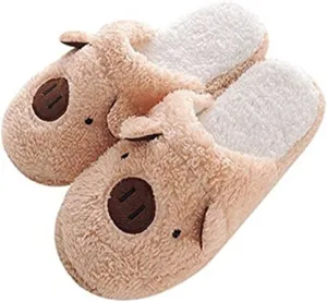 Womens Indoor Warm Fleece Slippers Ladies Girls Cartoon Winter Soft Cozy Booties Non-slip Plush Slip-on Shoes Ankle Boots