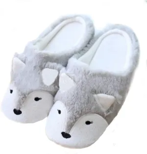 Womens Indoor Warm Fleece Slippers Ladies Girls Cartoon Winter Soft Cozy Booties Non-slip Plush Slip-on Shoes Ankle Boots