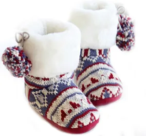 Womens Indoor Warm Fleece Slippers Ladies Girls Cartoon Winter Soft Cozy Booties Non-slip Plush Slip-on Shoes Ankle Boots