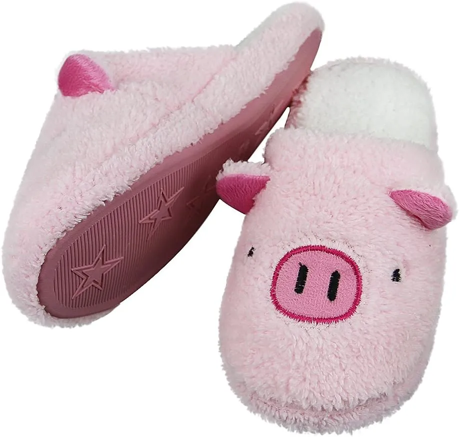 Womens Indoor Warm Fleece Slippers Ladies Girls Cartoon Winter Soft Cozy Booties Non-slip Plush Slip-on Shoes Ankle Boots