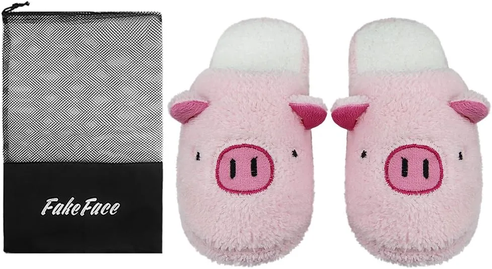 Womens Indoor Warm Fleece Slippers Ladies Girls Cartoon Winter Soft Cozy Booties Non-slip Plush Slip-on Shoes Ankle Boots