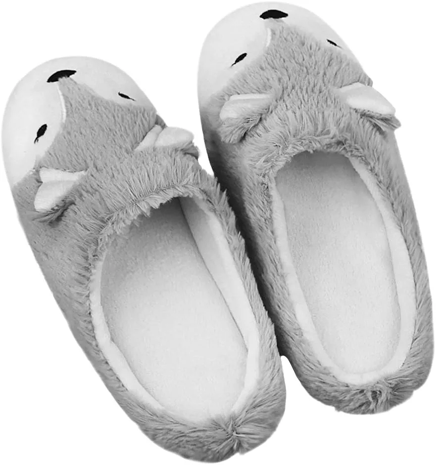 Womens Indoor Warm Fleece Slippers Ladies Girls Cartoon Winter Soft Cozy Booties Non-slip Plush Slip-on Shoes Ankle Boots