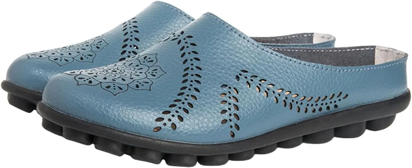 Womens Orthopedic Slippers Comfortable Non Slip Flat Sandals Breathable Hollow Soft Sole Yoga Mat Sandals Fashion Round Toe Wild Walking Soft Shoes