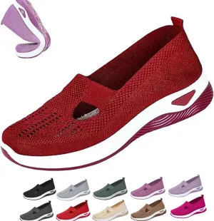 Women's Orthopedic Sneakers – Lightweight & Breathable Mesh Slip-On Walking Shoes, Easy to Wear, Anti-Slip Soled, Perfect for Work, Travel & Everyday Comfort