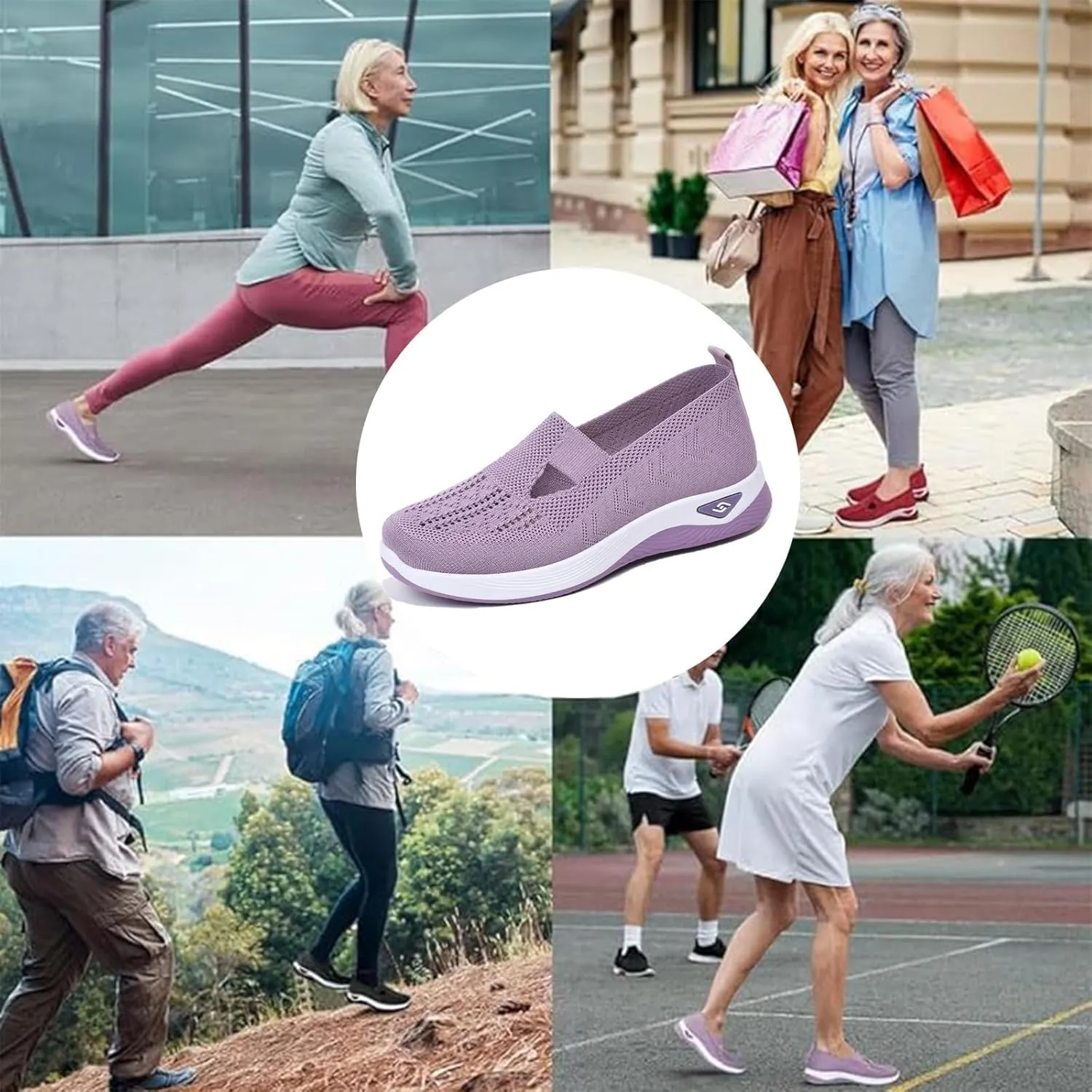 Women's Orthopedic Sneakers Wide Toe Box – Lightweight & Breathable Mesh Slip-On Walking Shoes, Easy to Wear, Anti-Slip Soled, Perfect for Work, Travel & Everyday Comfort