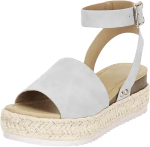 Womens Platform Ankle Strap Sandals Leopard Print Shoes Flatform Wedge Espadrilles Casual Comfortable Dressy Summer Shoes