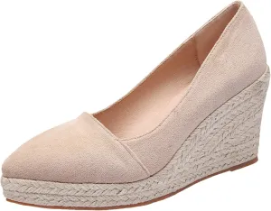 Women's Platform Sandals Wedge Casual Shoes Woman Canvas Trendy Shoes High Heels Shoes For Women Jute Sole