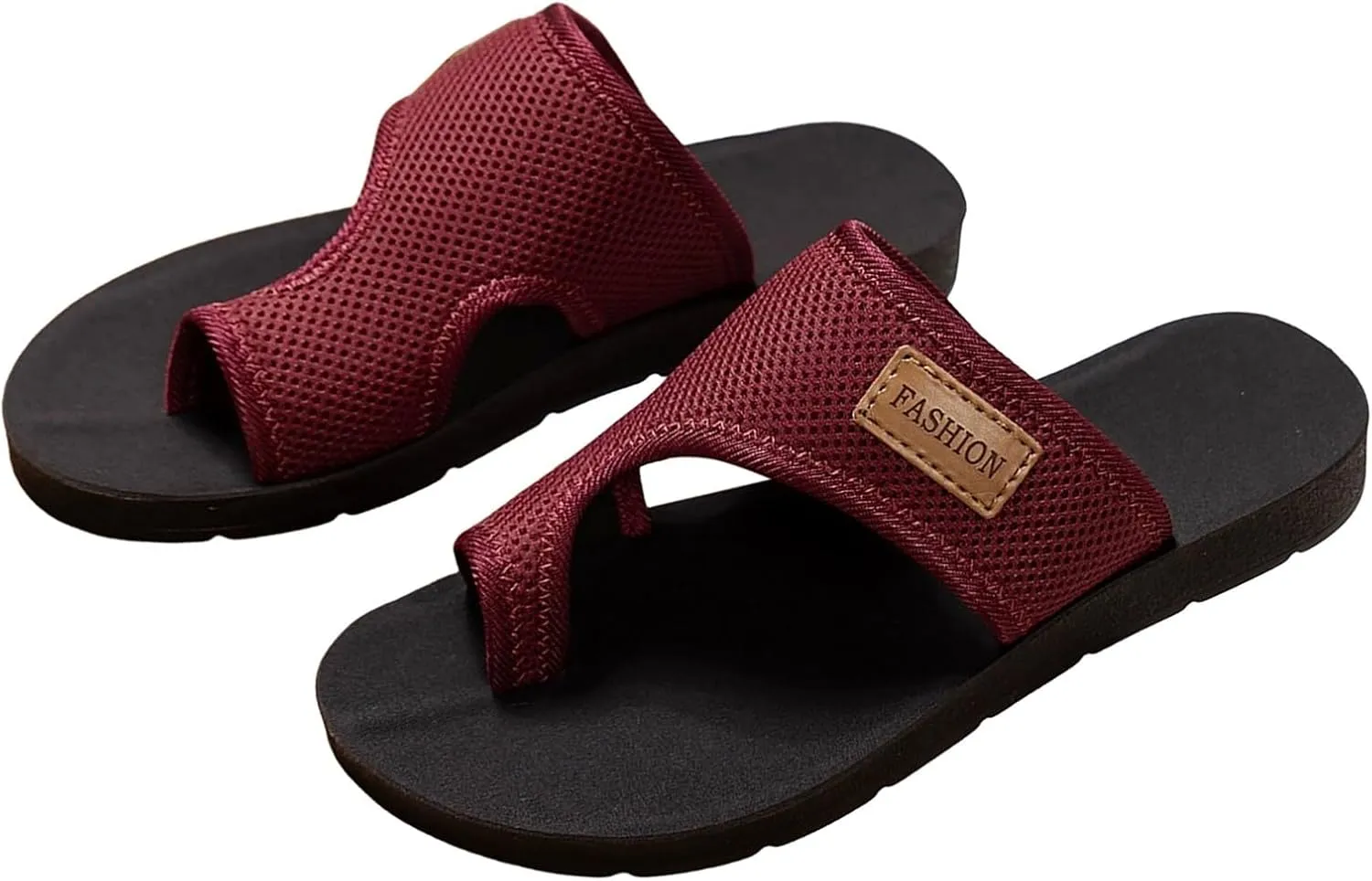Womens Sandals Dressy Mesh Slides For Woman Foam Sole Fashion Thong Sandals Orthopedic Flip Flops Flats Slippers