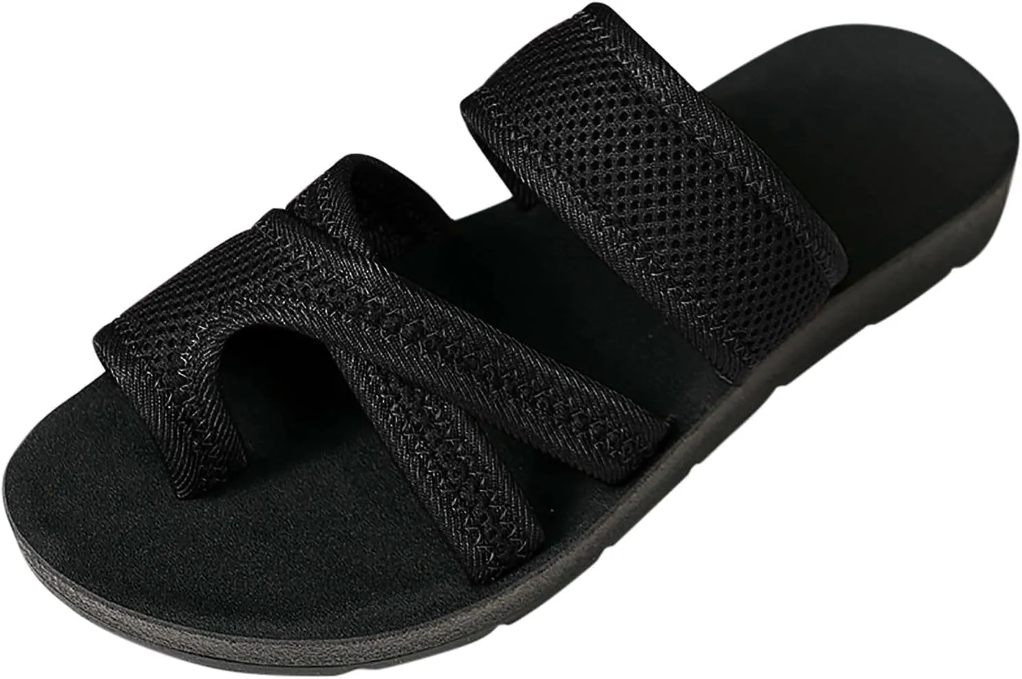 Womens Sandals Dressy Mesh Slides For Woman Foam Sole Sport Thong Sandals Orthopedic Flip Flops Flats Slippers