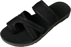 Womens Sandals Dressy Mesh Slides For Woman Foam Sole Sport Thong Sandals Orthopedic Flip Flops Flats Slippers