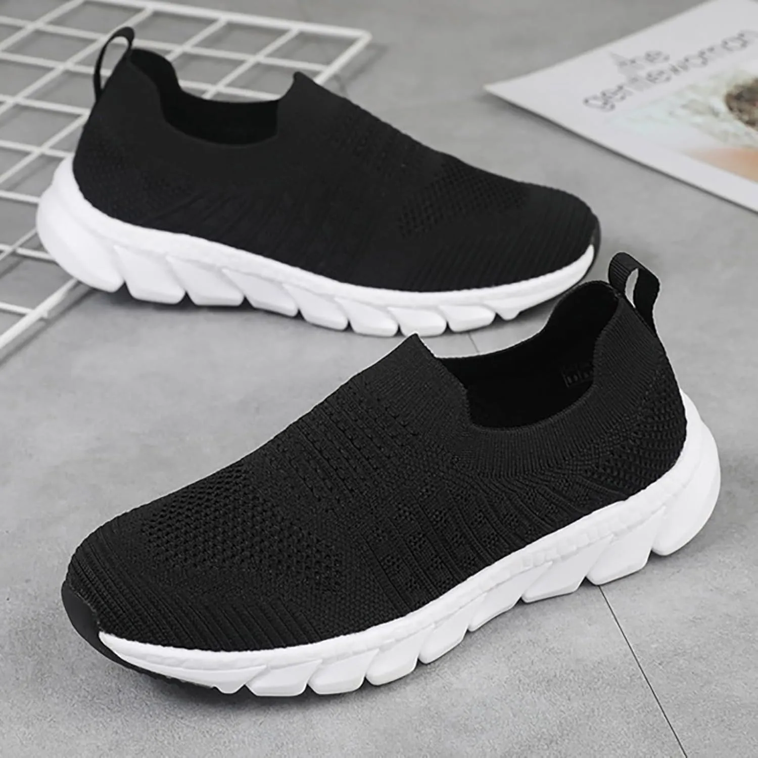 Women's Slip On Sneakers Casual Everyday Shoes Mens Casual Shoes Arch Support Men Casual Shoes Wedge Sneakers White Tennis Shoe Loafers Dress Shoe