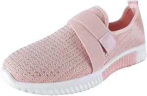 Women's Slip On Sneakers Casual Everyday Shoes Non Slip Work Shoes Women Comfortable Shoes Dressy Casual Fashion Sneakers Red Tennis Shoe Cross Trainer Shoe