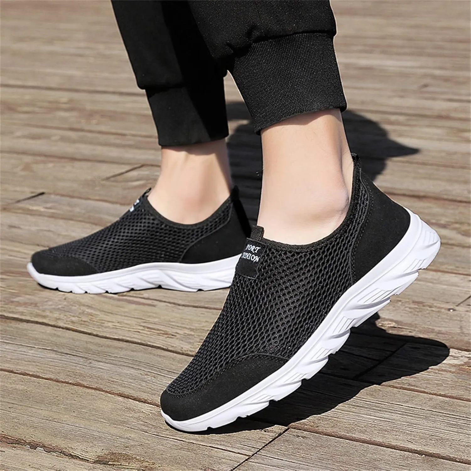 Women's Slip On Sneakers Casual Everyday Shoes Non Slip Work Shoes Women Comfortable Shoes Dressy Casual Fashion Sneakers Red Tennis Shoe Cross Trainer Shoe